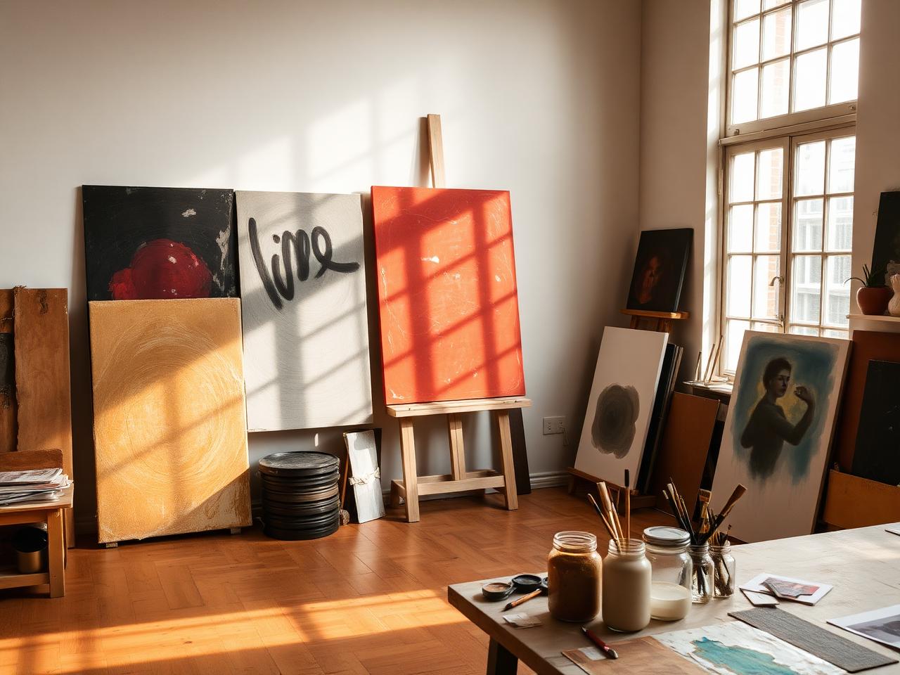 Studio corner, morning light